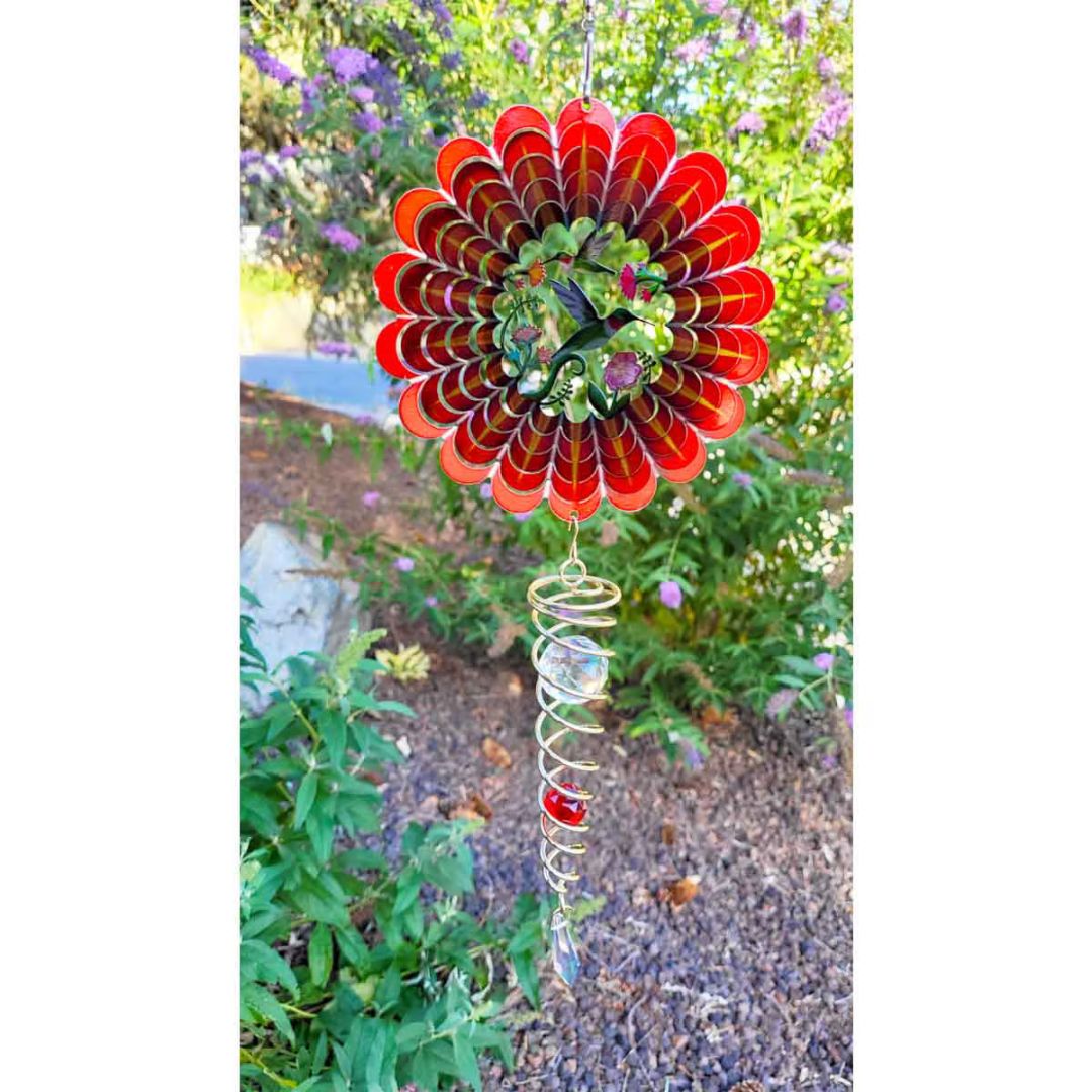 Mini Wind Spinner – Spinfinity – 3D Hummingbird – 14″